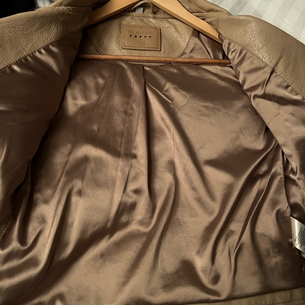 Anthropology faux cream leather jacket. - Picture 6 of 6